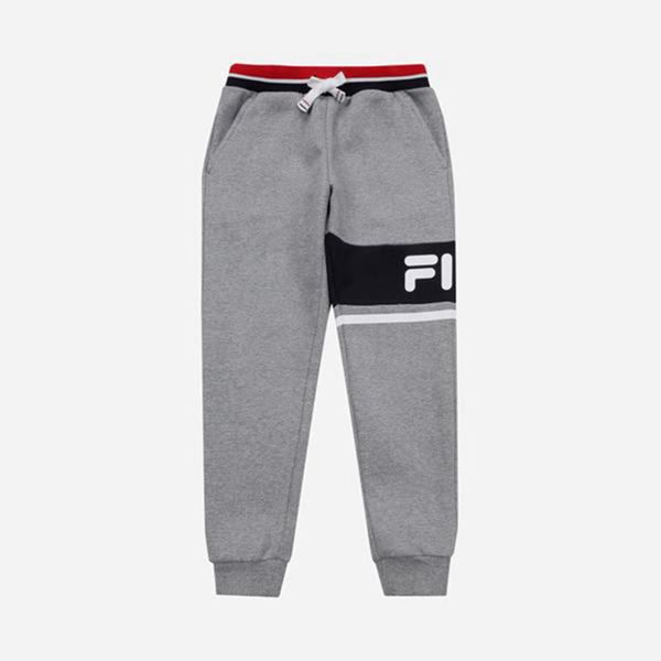 Pantalón Jogger Fila Niños Gris - Paolo Warm Up Fleece - España 081794TXH